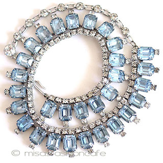 （画像用） アクアマリン＆クリア パーティーネックレス