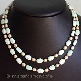 （画像用） ミリアムハスケル　２連 ガラス＆バロックパール