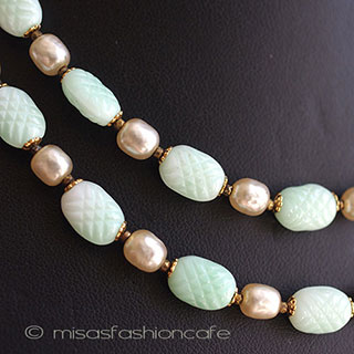 （画像用） ミリアムハスケル　２連 ガラス＆バロックパール