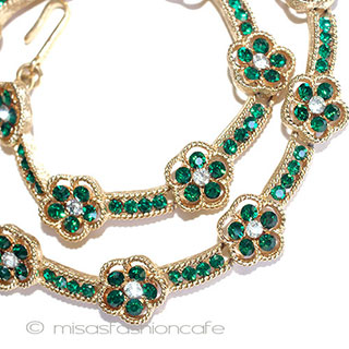 （画像用） Trifari　 トリファリ エメラルドRSの花