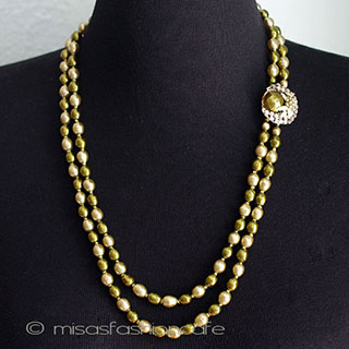 （画像用） アンティーク　ネックレス バロックパール　２連