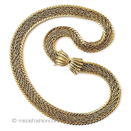 （画像用） Trifari　 トリファリ ６連　花ネックレス