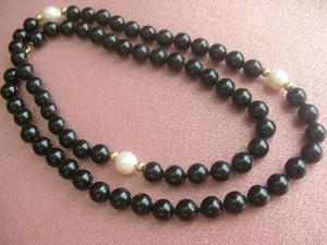 （画像用） K14真珠オニックス ネックレス