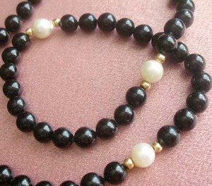 （画像用） K14真珠オニックス ネックレス