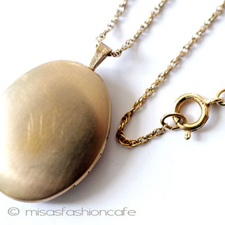 （画像用） 14Kgf　お花ロケット アンティーク　ネックレス