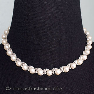 （画像用） Trifari　トリファリ 大パール・ ネックレス