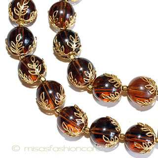 （画像用） Trifari　 トリファリ 金葉べっ甲ネックレス