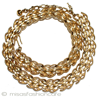 （画像用） Trifari　 トリファリ 透かしリボン　ネックレス