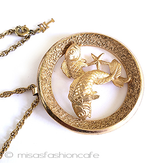 （画像用） Trifari　 トリファリ 　鯉・魚座　ネックレス