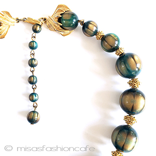 （画像用） Trifari　 トリファリ グリーン　ネックレス