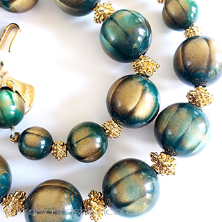 （画像用） Trifari　 トリファリ グリーン　ネックレス