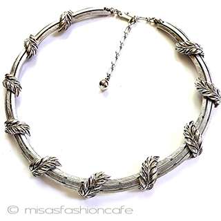 （画像用） Trifari　 トリファリ 銀の葉　ネックレス