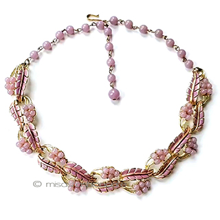 （画像用） ヴィンテージジュエリー Coro エナメル・花