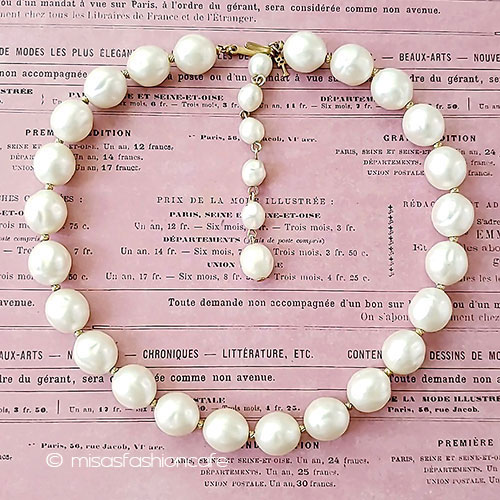 （画像用） Trifari　 トリファリ バロックパール＆金粒