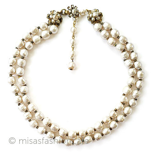 （画像用） ミリアムハスケル　２連 バロックパール花金具