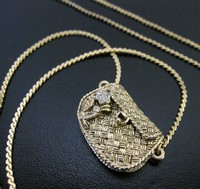 （画像用） アンティーク　 かごバッグ ネックレス