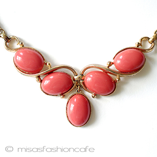 （画像用） Trifari　 トリファリ コーラル　ネックレス