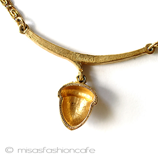 （画像用） Trifari　 トリファリ どんぐり　ネックレス