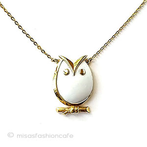 （画像用） TRIFARI　 トリファリ 白い梟の鳥ネックレス