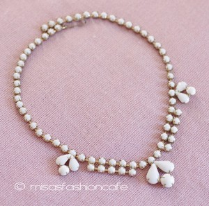 （画像用） ミルクガラス　ネックレス