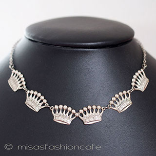 （画像用） 銀製スターリング刻印　 クラウン　ネックレス