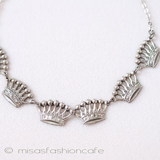 （画像用） 銀製スターリング刻印　 クラウン　ネックレス