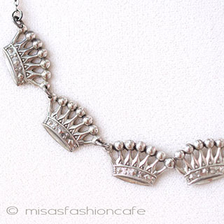 （画像用） 銀製スターリング刻印　 クラウン　ネックレス