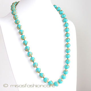 （画像用） Ｔｒｉｆａｒｉ　 トリファリ ターコイズ ネックレス