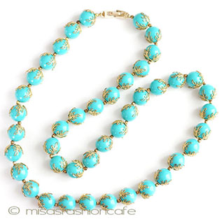 （画像用） Ｔｒｉｆａｒｉ　 トリファリ ターコイズ ネックレス