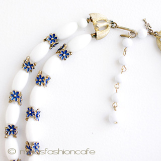 （画像用） Ｔｒｉｆａｒｉ　 トリファリ 　小花２連ネックレス