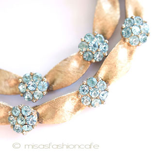 （画像用） Ｔｒｉｆａｒｉ　 トリファリ 水色の花 ネックレス