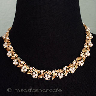 （画像用） Trifari　 トリファリ パール松　ネックレス