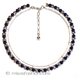 （画像用） Ｔｒｉｆａｒｉ　 トリファリ Navy＆Whiteネックレス