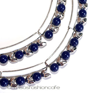 （画像用） Ｔｒｉｆａｒｉ　 トリファリ Navy＆Whiteネックレス