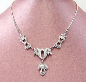 （画像用） スターリングシルバー製 リボン　ネックレス