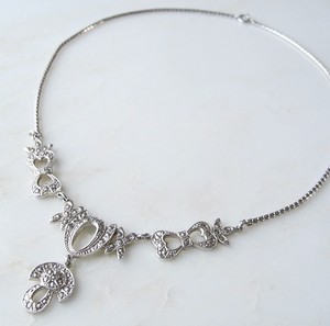 （画像用） スターリングシルバー製 リボン　ネックレス