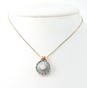 （画像用） オパール＆アクアマリン ネックレス