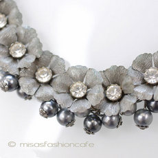 （画像用） フラワーｘパール ネックレス