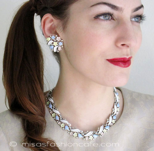 （画像用） Trifari　 トリファリ お花畑　 ネックレス