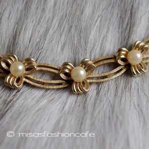 （画像用） Trifari　トリファリ パール・リボン ネックレス