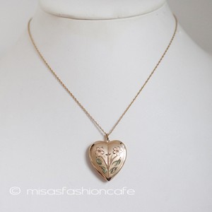 （画像用） 14Kgf ハートロケット アンティークネックレス