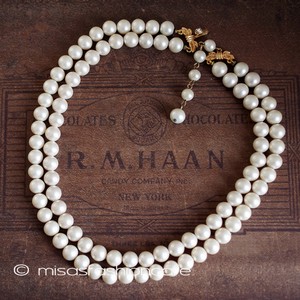 （画像用） グラスパール2連ネックレス