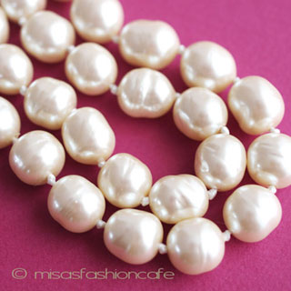 （画像用） Carolee刻印ネックレス バロックパール　２連