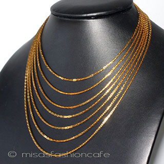 （画像用） Ｔｒｉｆａｒｉ　 トリファリ Gold７連　ネックレス