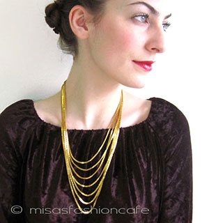 （画像用） Ｔｒｉｆａｒｉ　 トリファリ Gold７連　ネックレス