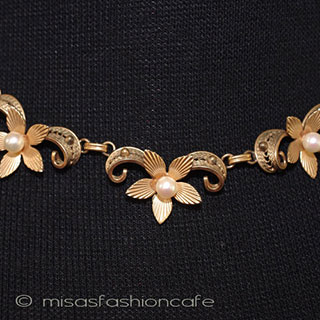 （画像用） VanDell刻印ネックレス 本真珠12Kgf フラワー