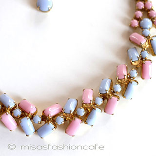 （画像用） ベビーピンク＆ブルー パステル　 ネックレス