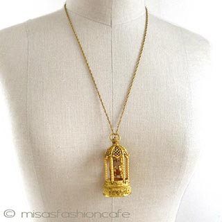 （画像用） 鳥かご　ネックレス 兼ピルケース・香水