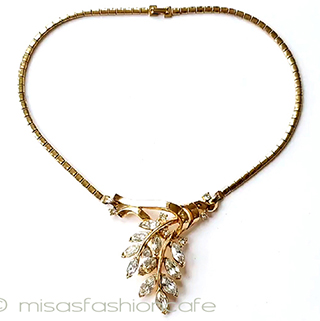 （画像用） ヴィンテージネックレス トリファリ　リーフブーケ