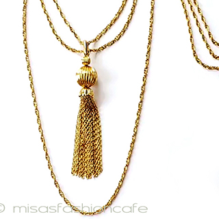 （画像用） ヴィンテージ　トリファリ タッセル　ロング３連